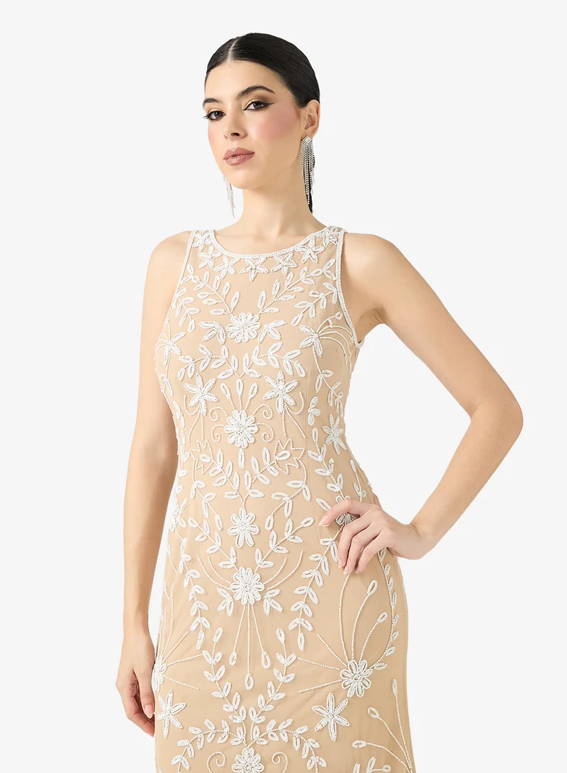 Namshi x  Floral Embroidered Evening Dress for Women | Best Price UAE